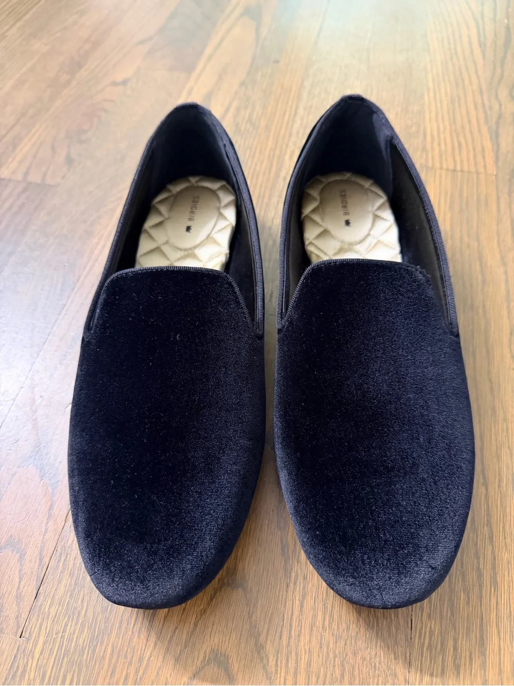 Birdies The Starling Black velvet loafers Slip-On Flats Women’s 11